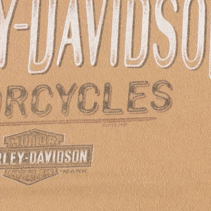 Harley-Davidson Motorcycle Bike T-shirt, Men's XXL cotton brown type Vintage Second Hand