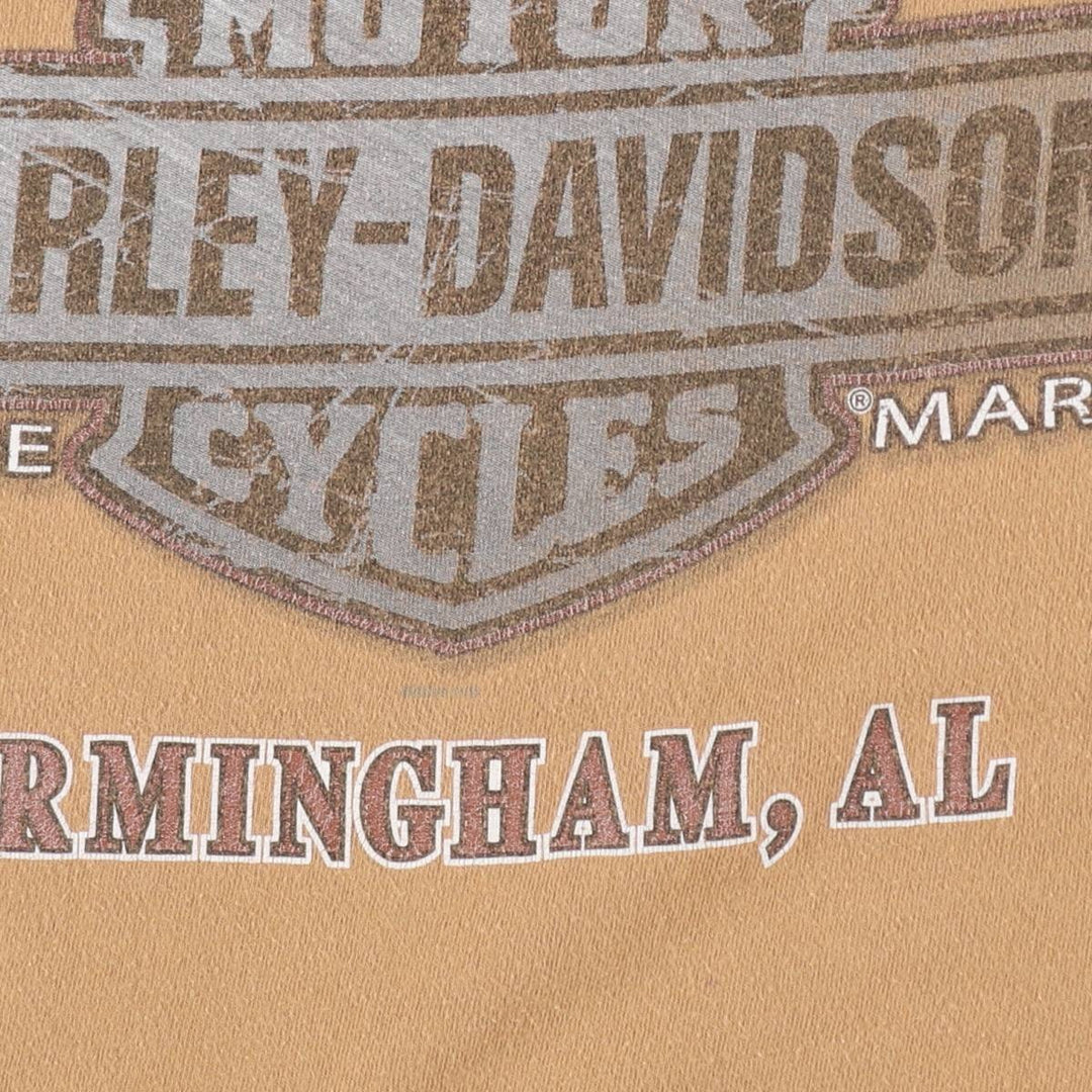 Harley-Davidson Motorcycle Bike T-shirt, Men's XXL cotton brown type Vintage Second Hand