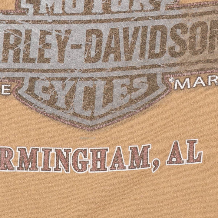 Harley-Davidson Motorcycle Bike T-shirt, Men's XXL cotton brown type Vintage Second Hand