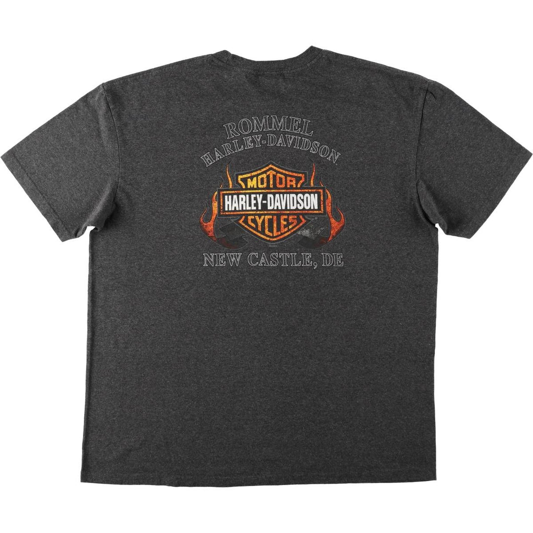 Harley-Davidson Motorcycle Bike T-shirt, Men's XL size cotton Charcoal Vintage Second Hand