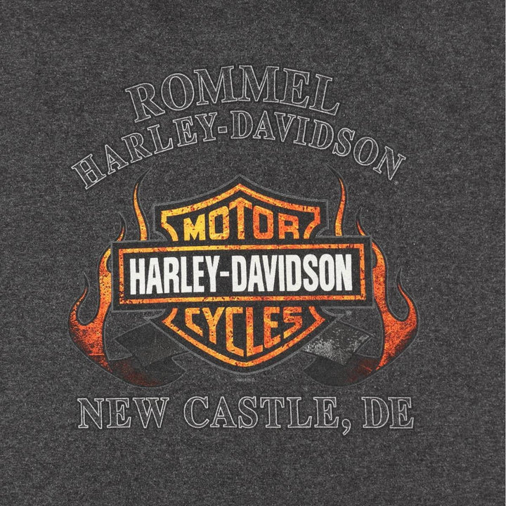 Harley-Davidson Motorcycle Bike T-shirt, Men's XL size cotton Charcoal Vintage Second Hand