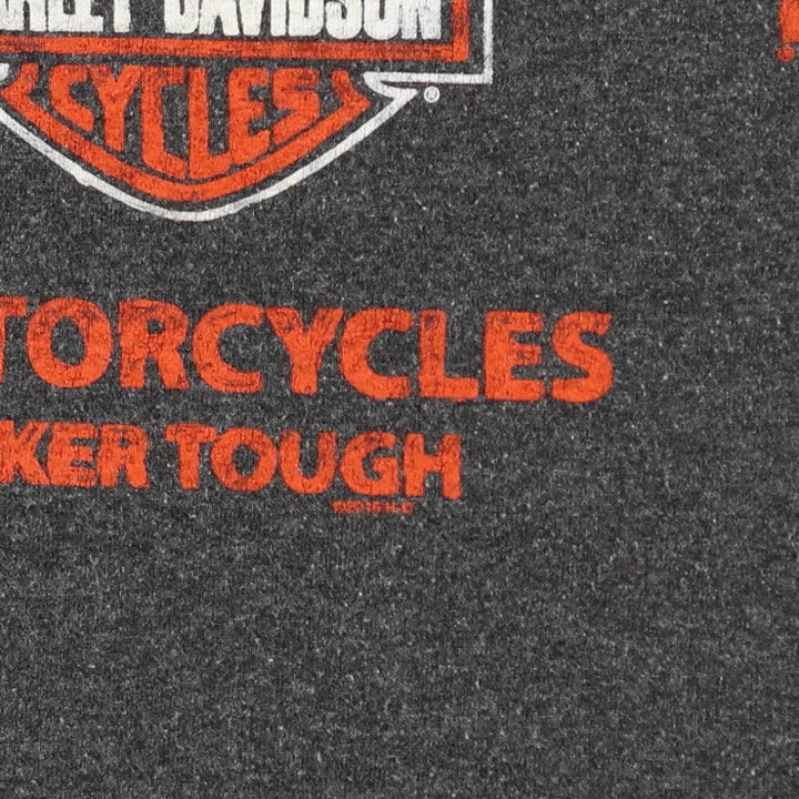Harley-Davidson Motorcycle Bike T-shirt, Men's XL size cotton Charcoal Vintage Second Hand