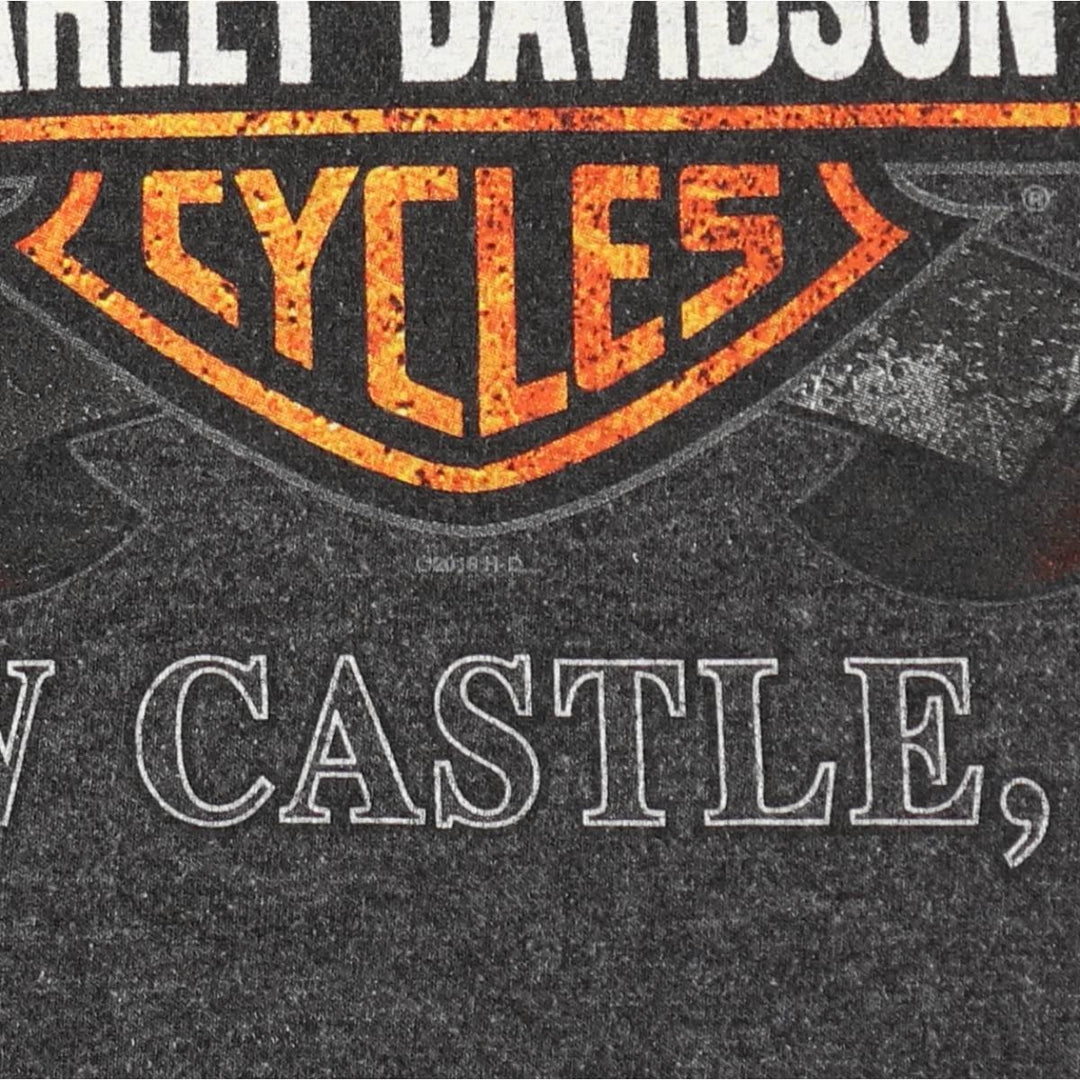 Harley-Davidson Motorcycle Bike T-shirt, Men's XL size cotton Charcoal Vintage Second Hand