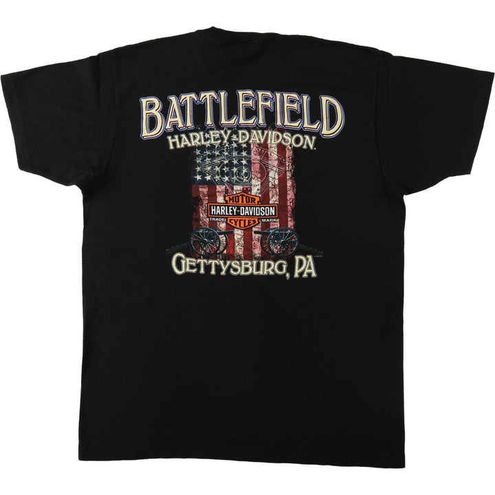 Harley-Davidson Motorcycle Bike T-shirt, Men's XL size unclear black type Vintage Second Hand