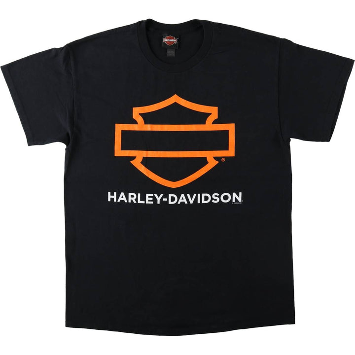 Harley-Davidson Motorcycle Bike T-shirt, Men's Size L cotton black type Vintage Second Hand