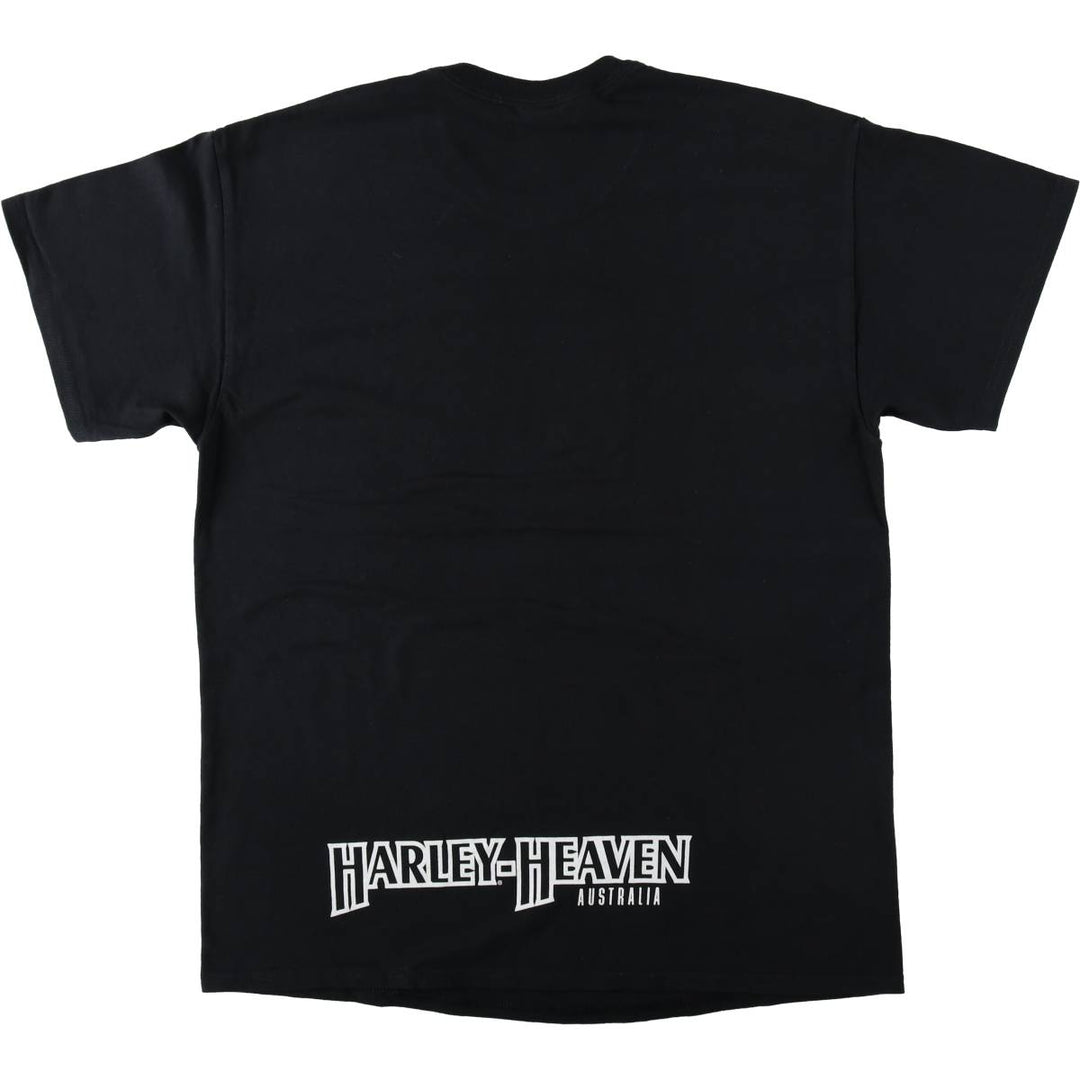 Harley-Davidson Motorcycle Bike T-shirt, Men's Size L cotton black type Vintage Second Hand
