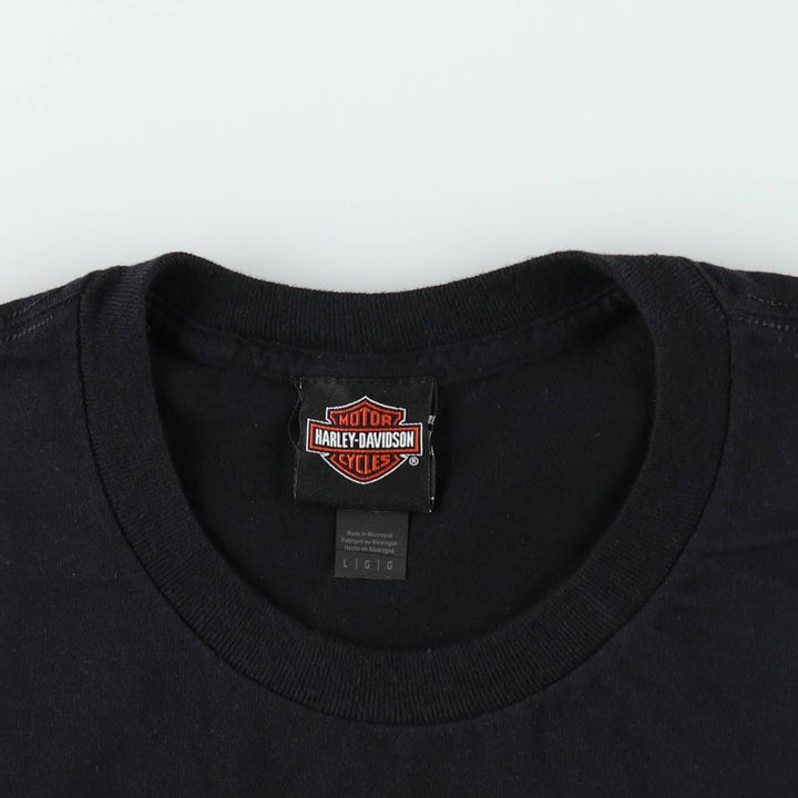 Harley-Davidson Motorcycle Bike T-shirt, Men's Size L cotton black type Vintage Second Hand