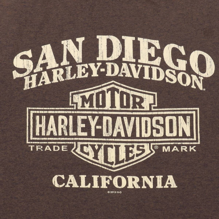 Harley-Davidson Motorcycle Bike T-shirt, Men's XL size unclear brown type Vintage Second Hand