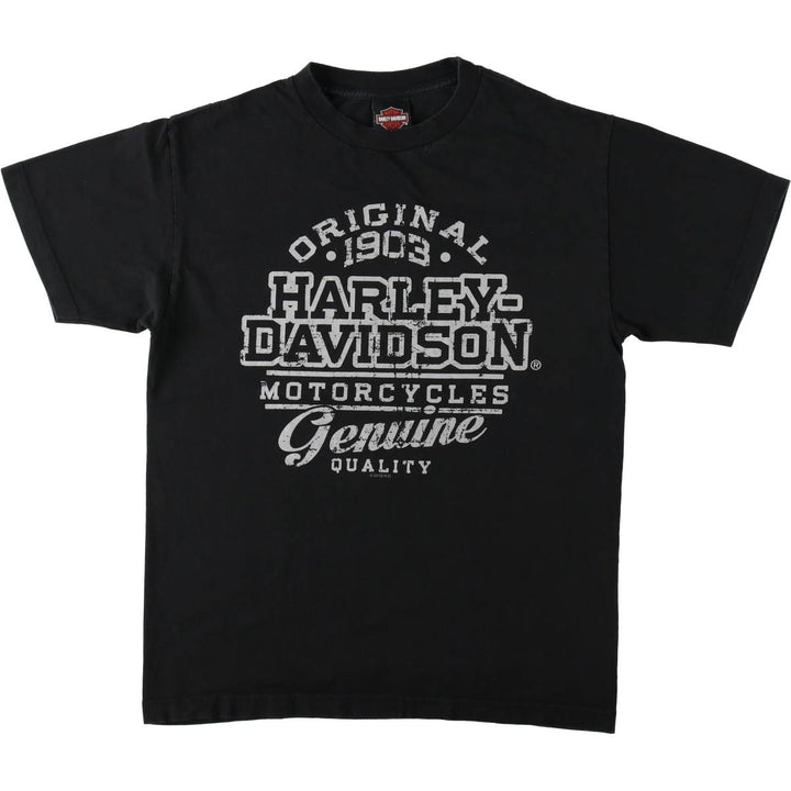 Harley-Davidson Motorcycle Bike T-shirt, Men's Medium cotton black type Vintage Second Hand