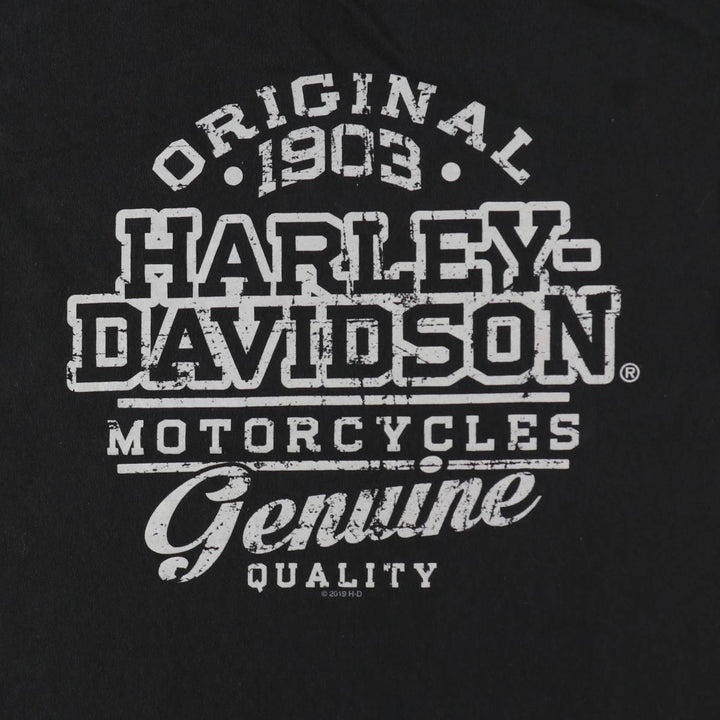 Harley-Davidson Motorcycle Bike T-shirt, Men's Medium cotton black type Vintage Second Hand