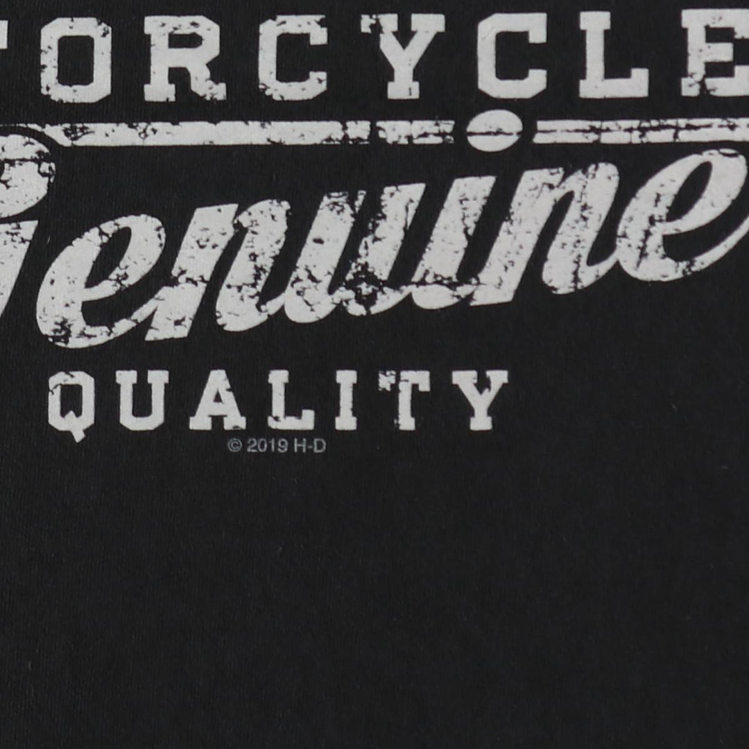Harley-Davidson Motorcycle Bike T-shirt, Men's Medium cotton black type Vintage Second Hand