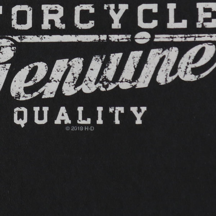Harley-Davidson Motorcycle Bike T-shirt, Men's Medium cotton black type Vintage Second Hand