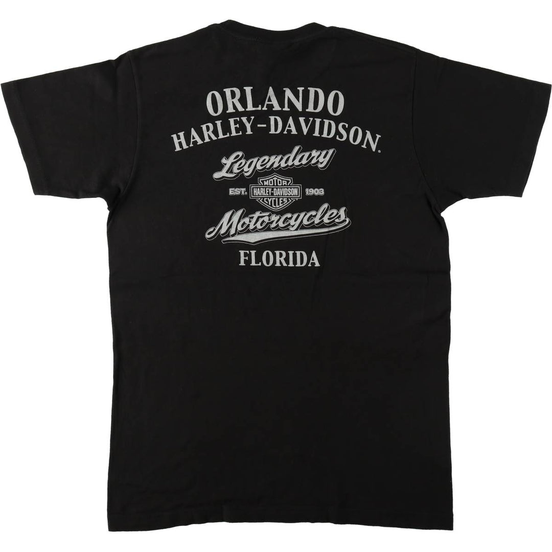 Harley-Davidson Motorcycle Bike T-shirt, Men's Medium cotton black type Vintage Second Hand