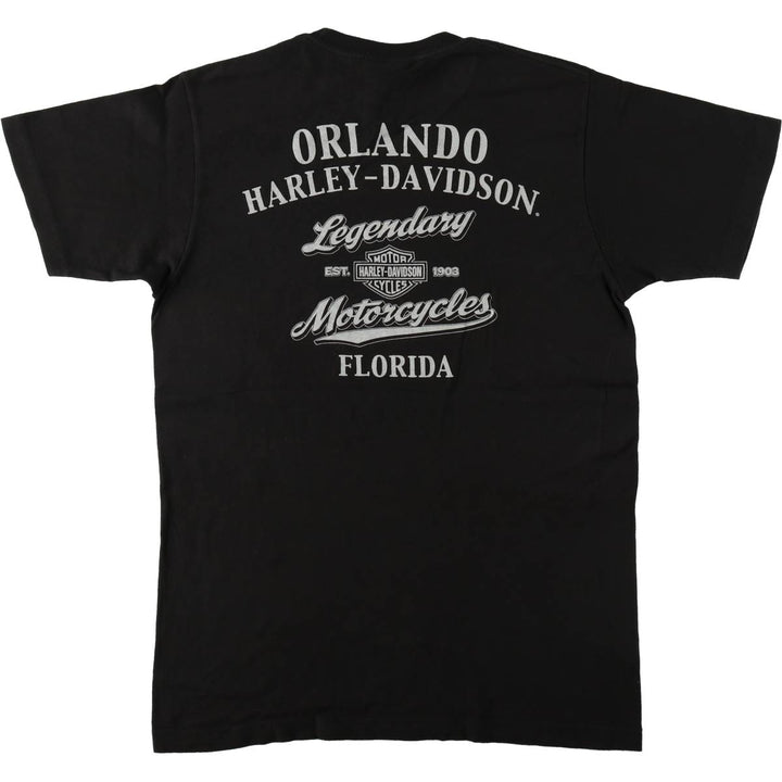 Harley-Davidson Motorcycle Bike T-shirt, Men's Medium cotton black type Vintage Second Hand