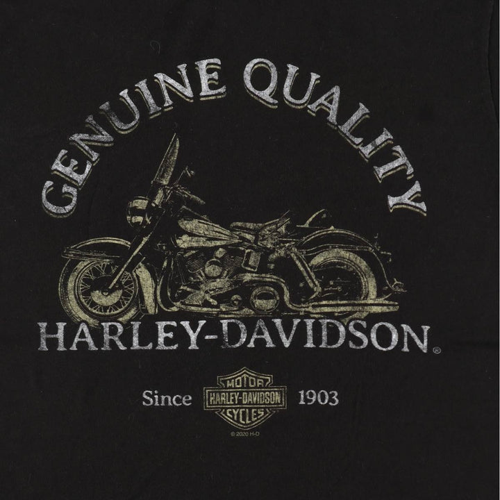 Harley-Davidson Motorcycle Bike T-shirt, Men's Medium cotton black type Vintage Second Hand