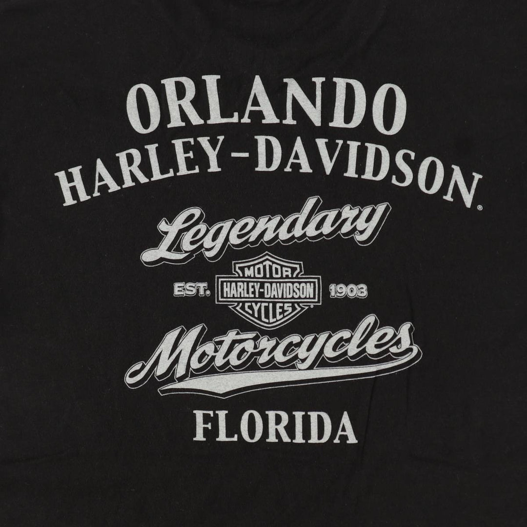 Harley-Davidson Motorcycle Bike T-shirt, Men's Medium cotton black type Vintage Second Hand