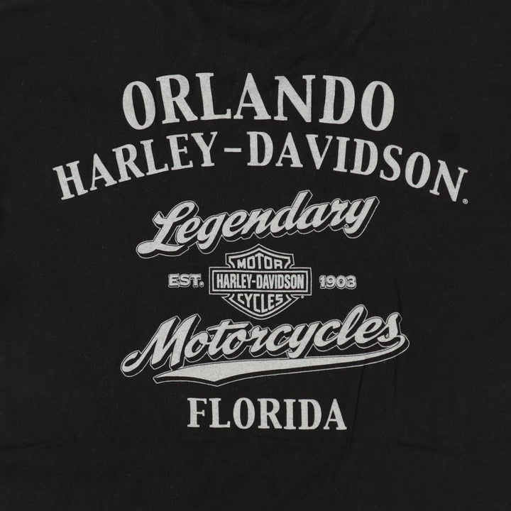 Harley-Davidson Motorcycle Bike T-shirt, Men's Medium cotton black type Vintage Second Hand