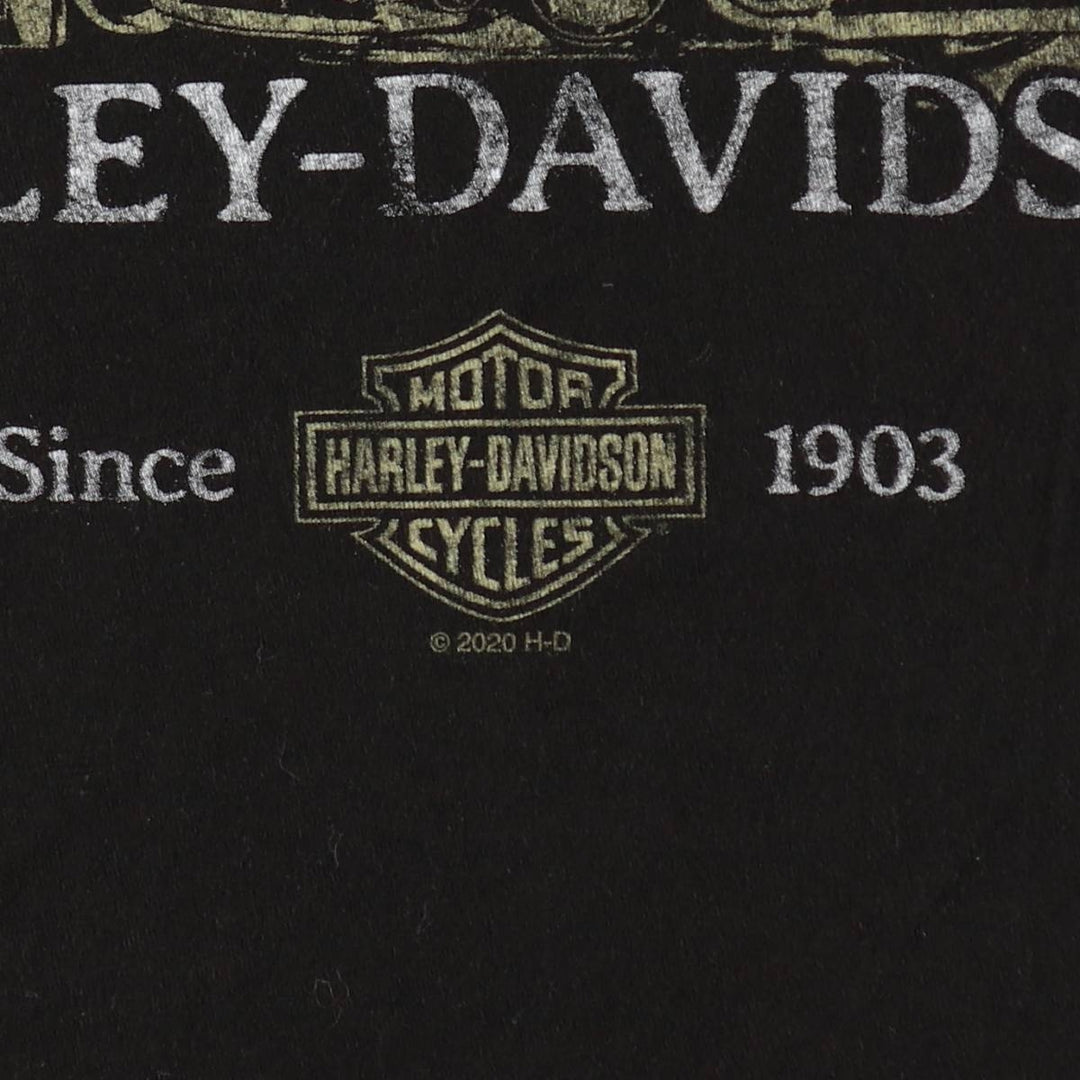 Harley-Davidson Motorcycle Bike T-shirt, Men's Medium cotton black type Vintage Second Hand