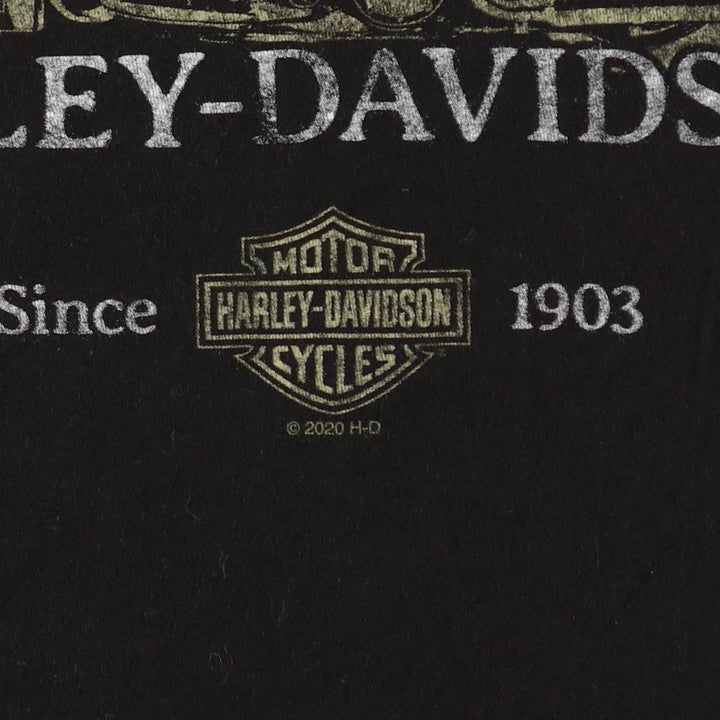 Harley-Davidson Motorcycle Bike T-shirt, Men's Medium cotton black type Vintage Second Hand