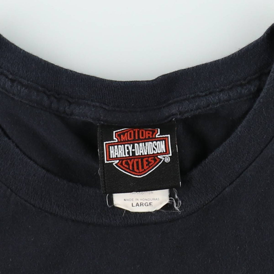 Harley-Davidson Motorcycle Bike T-shirt, Men's Size L cotton black type Vintage Second Hand