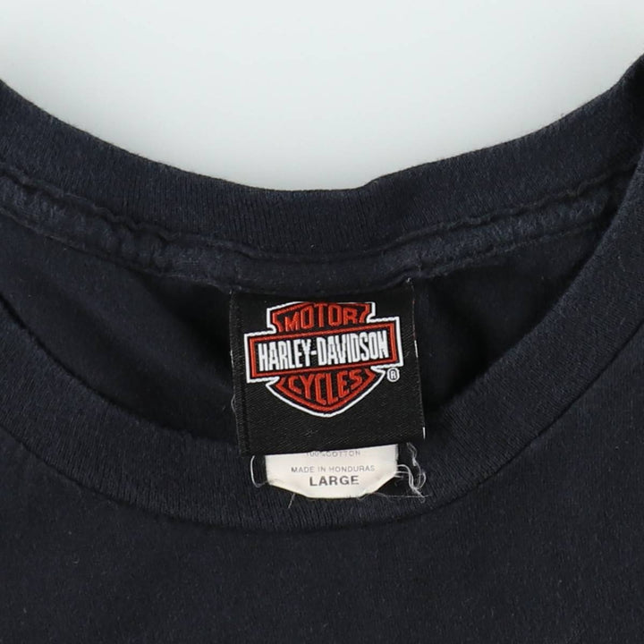 Harley-Davidson Motorcycle Bike T-shirt, Men's Size L cotton black type Vintage Second Hand