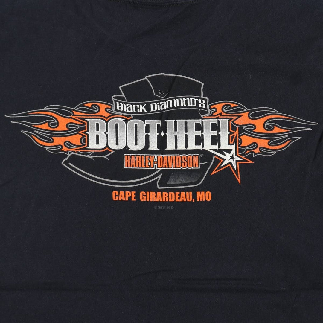 Harley-Davidson Motorcycle Bike T-shirt, Men's Size L cotton black type Vintage Second Hand