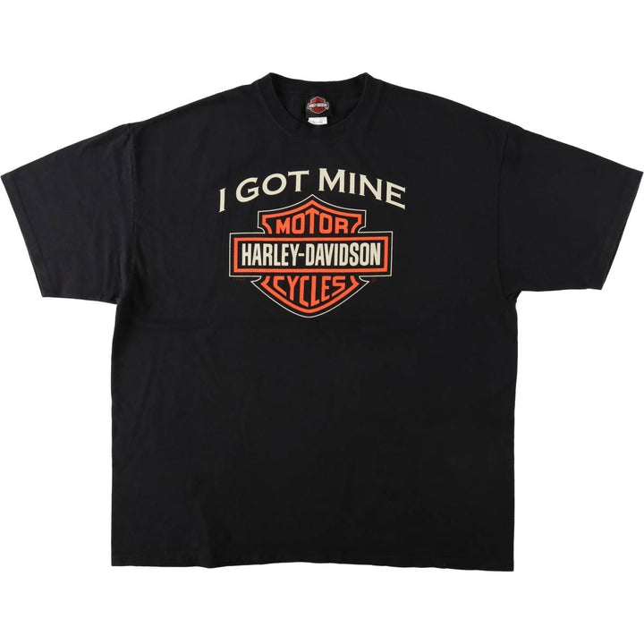 Harley-Davidson Motorcycle Bike T-shirt, Men's XXL cotton black type Vintage Second Hand