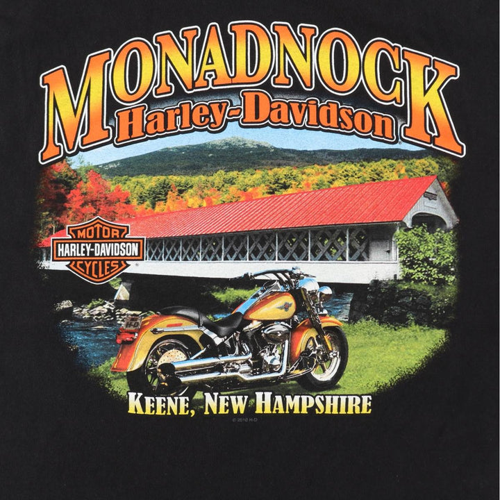 Harley-Davidson Motorcycle Bike T-shirt, Men's XXL cotton black type Vintage Second Hand