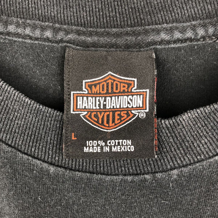 Harley-Davidson Motorcycle Bike T-shirt, Men's Size L cotton black type Vintage Second Hand