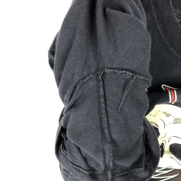 Harley-Davidson Skull Pattern Skull Wing Motorcycle Bike T-shirt Men's L size cotton black type Vintage Second Hand