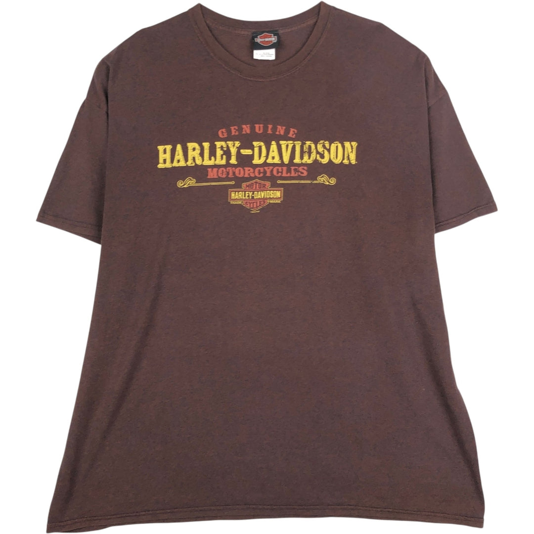 Harley-Davidson Motorcycle Bike T-shirt, Men's XXL cotton brown type Vintage Second Hand