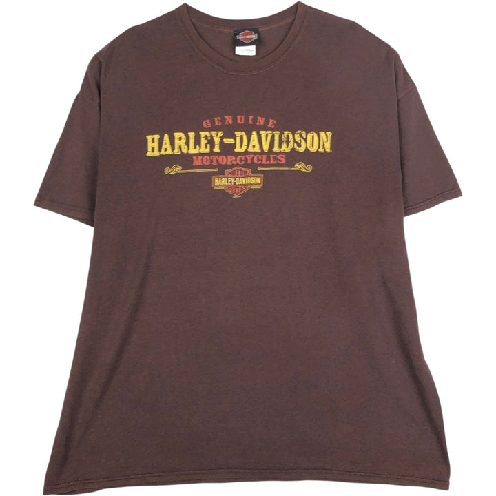 Harley-Davidson Motorcycle Bike T-shirt, Men's XXL cotton brown type Vintage Second Hand