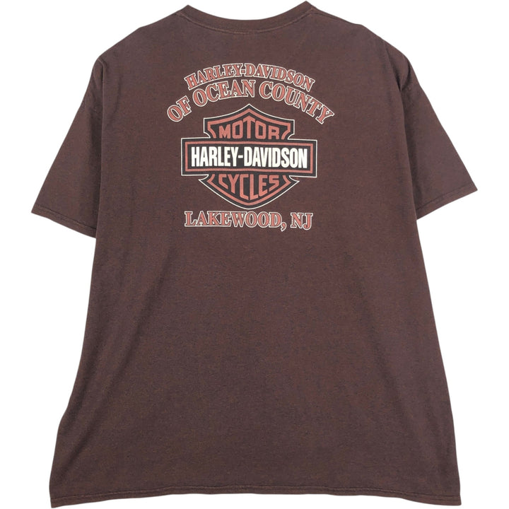 Harley-Davidson Motorcycle Bike T-shirt, Men's XXL cotton brown type Vintage Second Hand