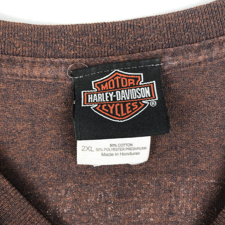 Harley-Davidson Motorcycle Bike T-shirt, Men's XXL cotton brown type Vintage Second Hand