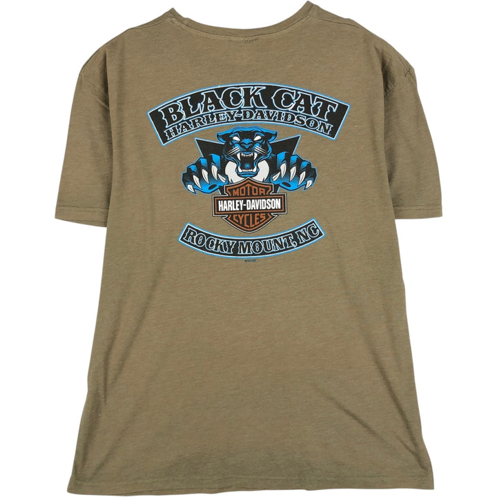 Harley-Davidson Motorcycle Bike T-shirt, Men's XL size cotton Khaki type Vintage Second Hand