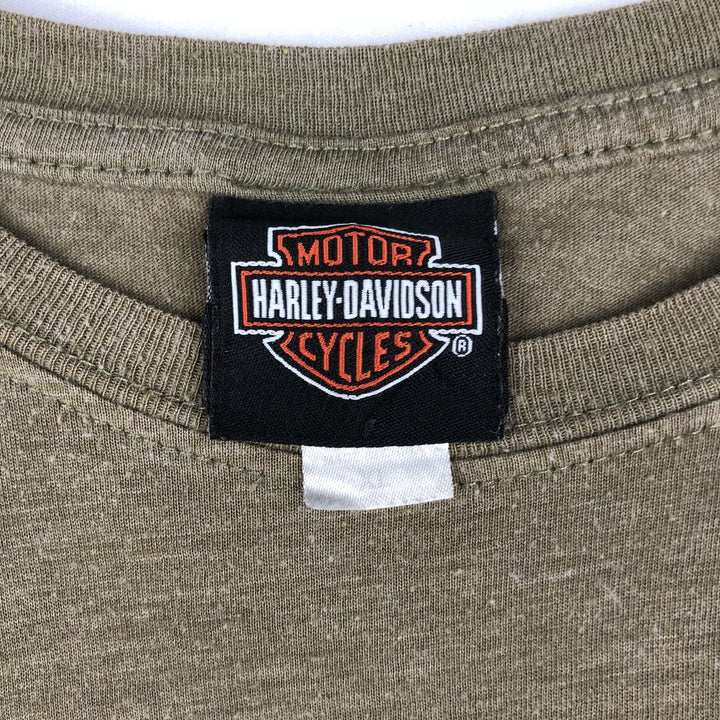 Harley-Davidson Motorcycle Bike T-shirt, Men's XL size cotton Khaki type Vintage Second Hand