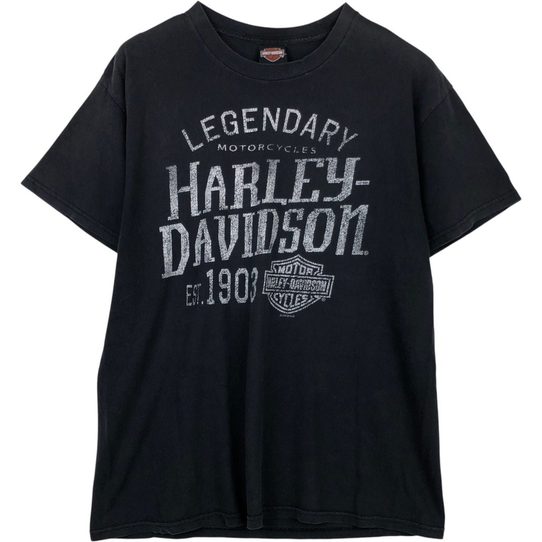 Harley-Davidson Motorcycle Bike T-shirt, Men's Medium unclear black type Vintage Second Hand