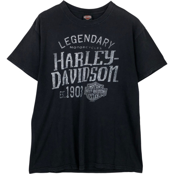 Harley-Davidson Motorcycle Bike T-shirt, Men's Medium unclear black type Vintage Second Hand
