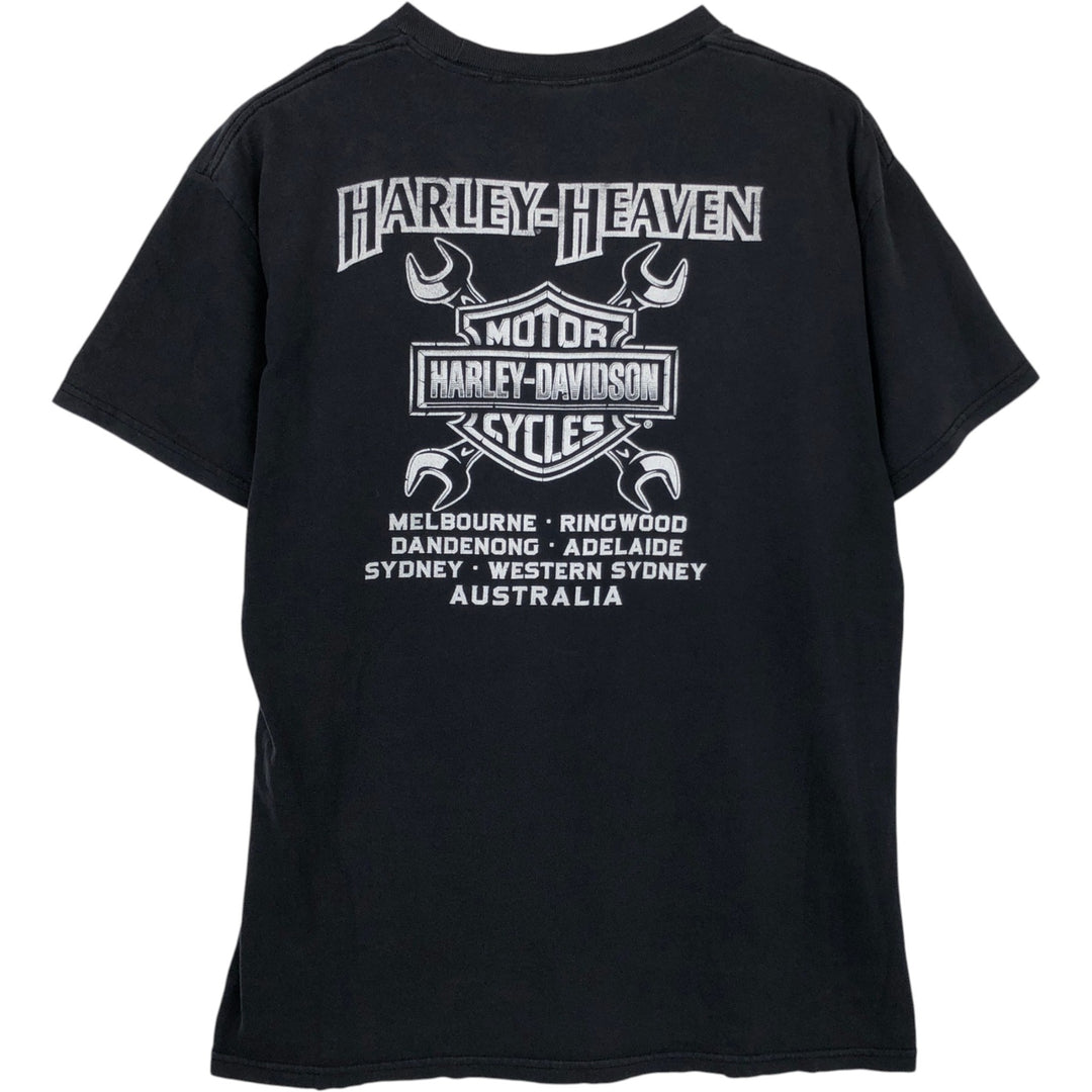 Harley-Davidson Motorcycle Bike T-shirt, Men's Medium unclear black type Vintage Second Hand
