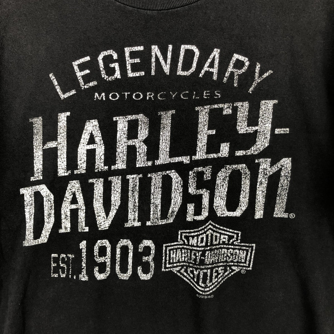 Harley-Davidson Motorcycle Bike T-shirt, Men's Medium unclear black type Vintage Second Hand