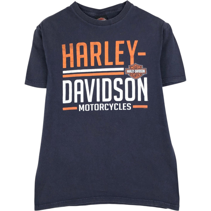 Harley-Davidson Motorcycle Bike T-shirt, Men's Medium cotton navy blue type Vintage Second Hand