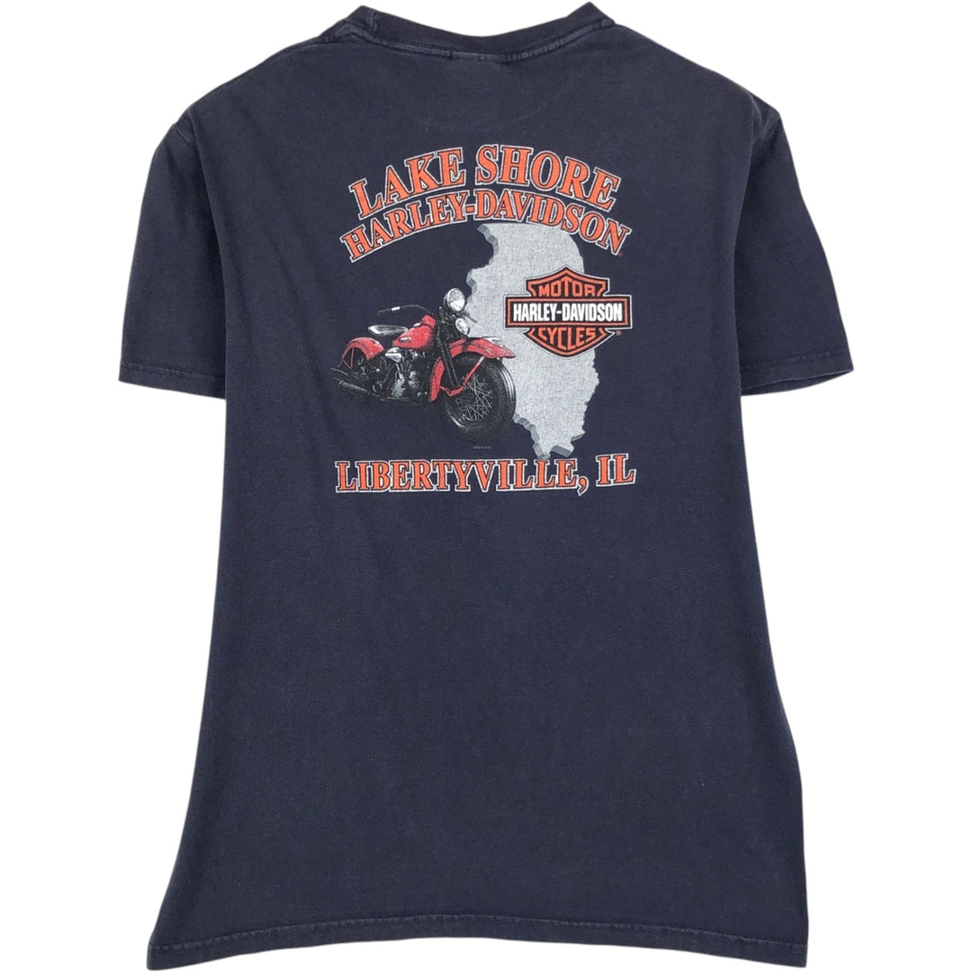 Harley-Davidson Motorcycle Bike T-shirt, Men's Medium cotton navy blue type Vintage Second Hand