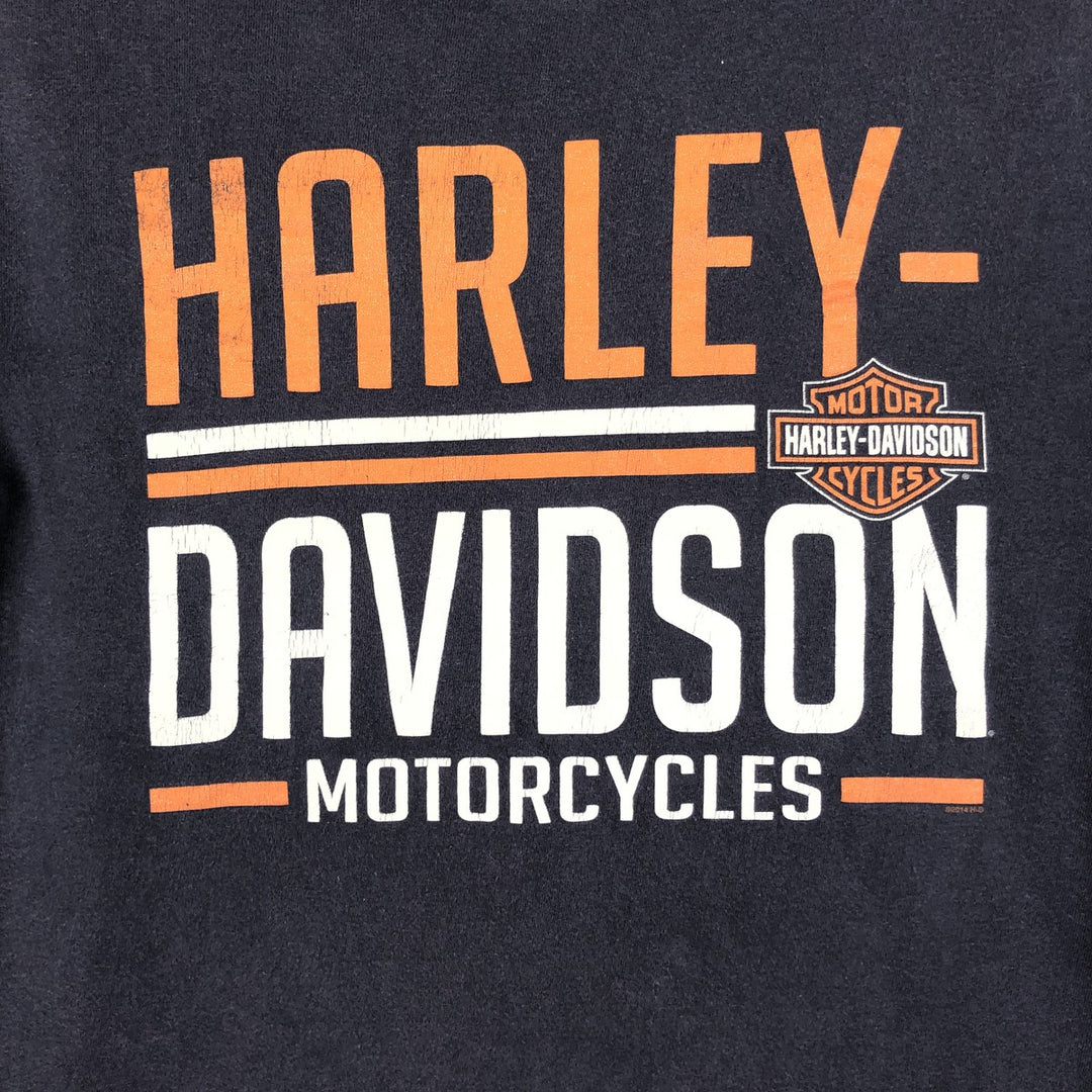 Harley-Davidson Motorcycle Bike T-shirt, Men's Medium cotton navy blue type Vintage Second Hand