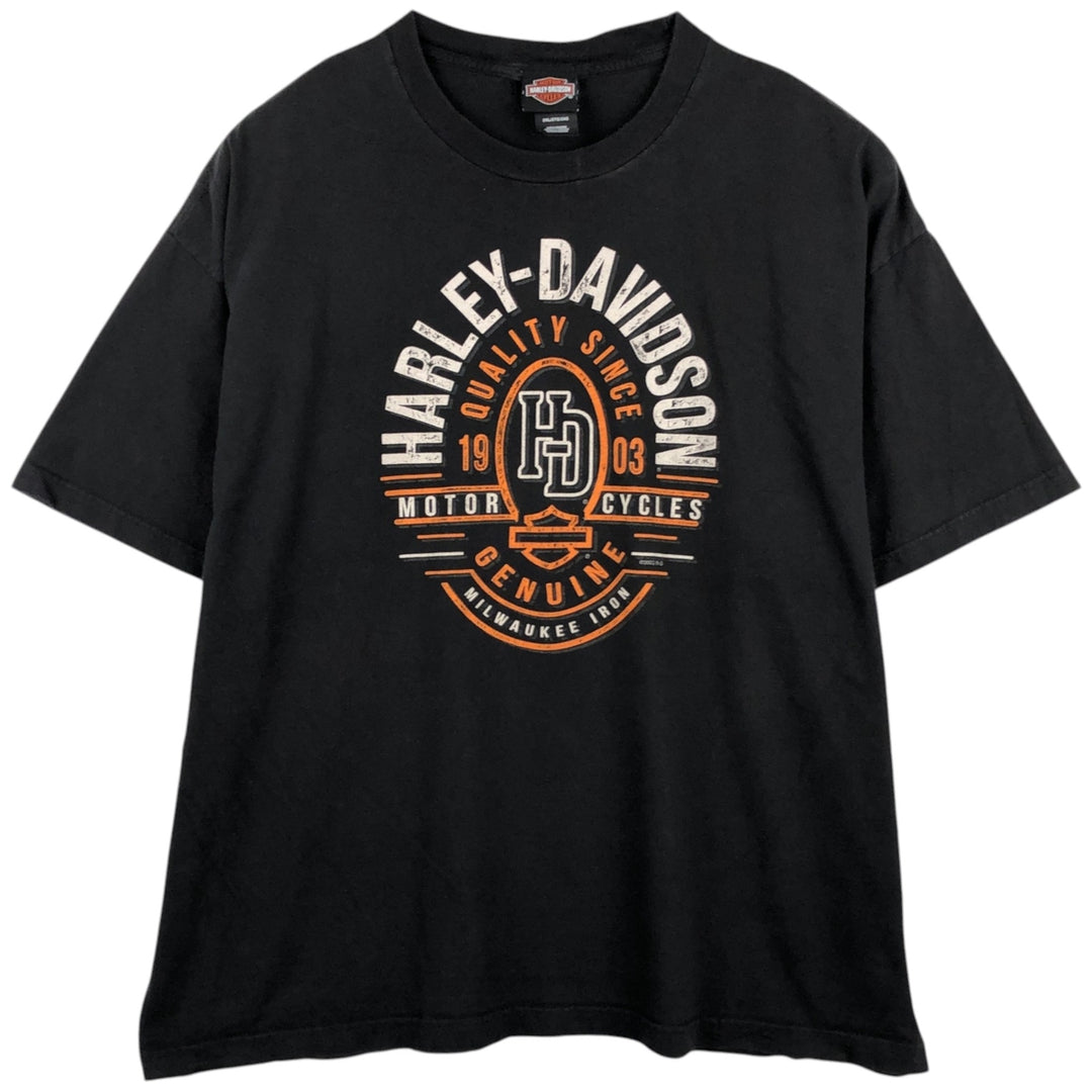 Harley-Davidson Motorcycle Bike T-shirt, Men's XXL cotton black type Vintage Second Hand