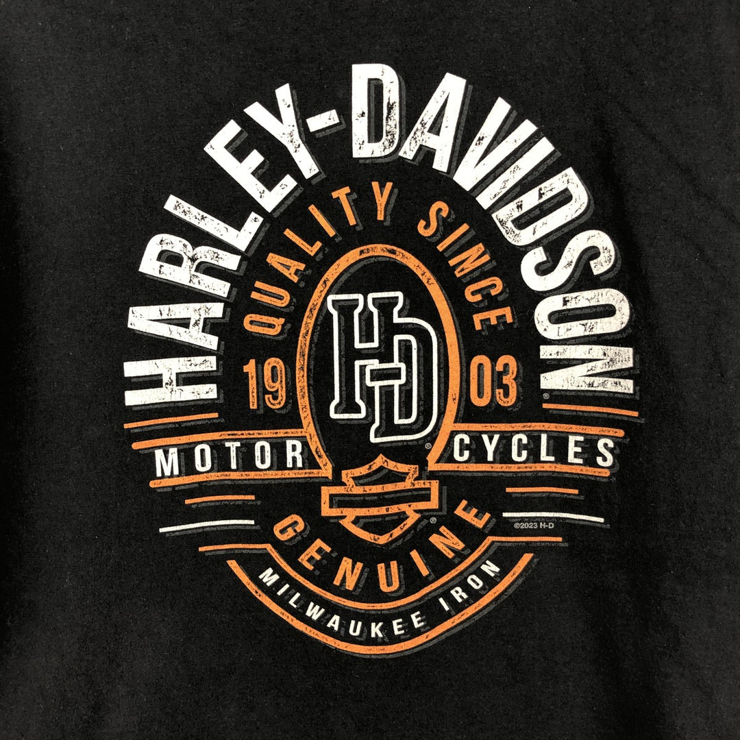 Harley-Davidson Motorcycle Bike T-shirt, Men's XXL cotton black type Vintage Second Hand