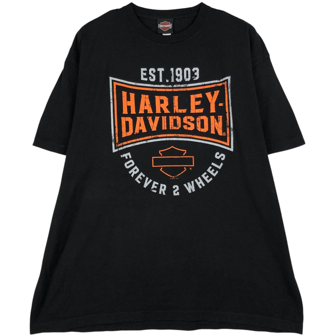 Harley-Davidson Motorcycle Bike T-shirt, Men's XXL cotton black type Vintage Second Hand