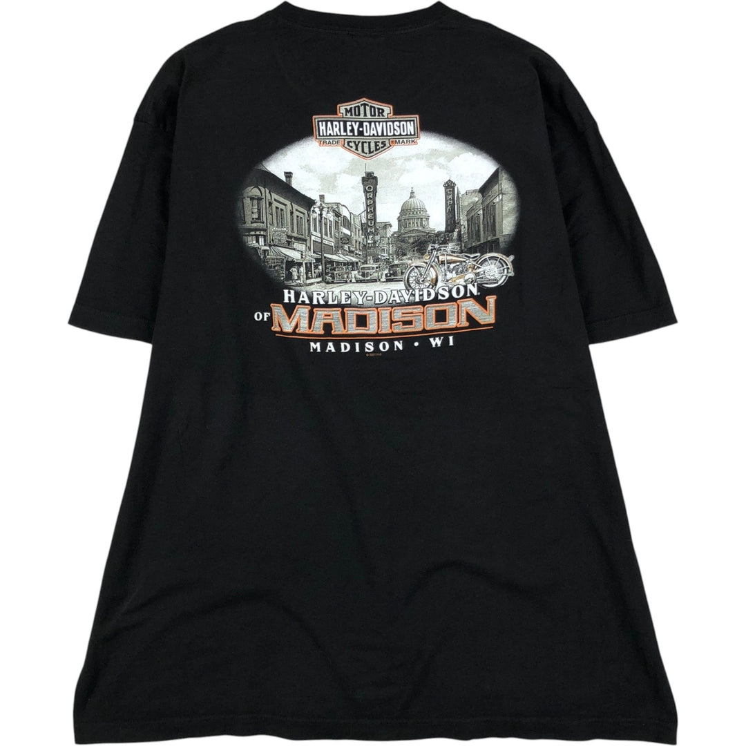 Harley-Davidson Motorcycle Bike T-shirt, Men's XXL cotton black type Vintage Second Hand