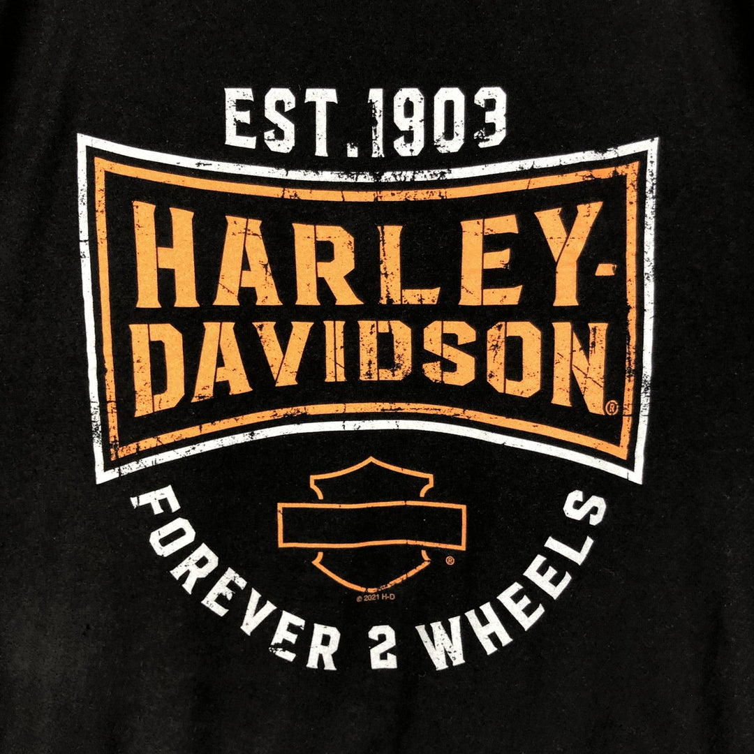 Harley-Davidson Motorcycle Bike T-shirt, Men's XXL cotton black type Vintage Second Hand