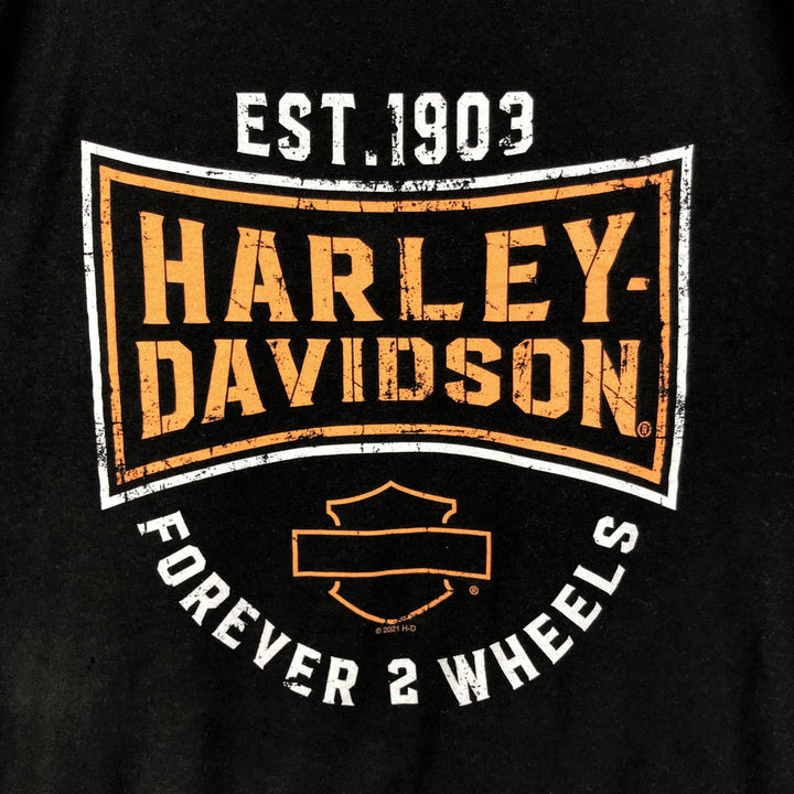 Harley-Davidson Motorcycle Bike T-shirt, Men's XXL cotton black type Vintage Second Hand