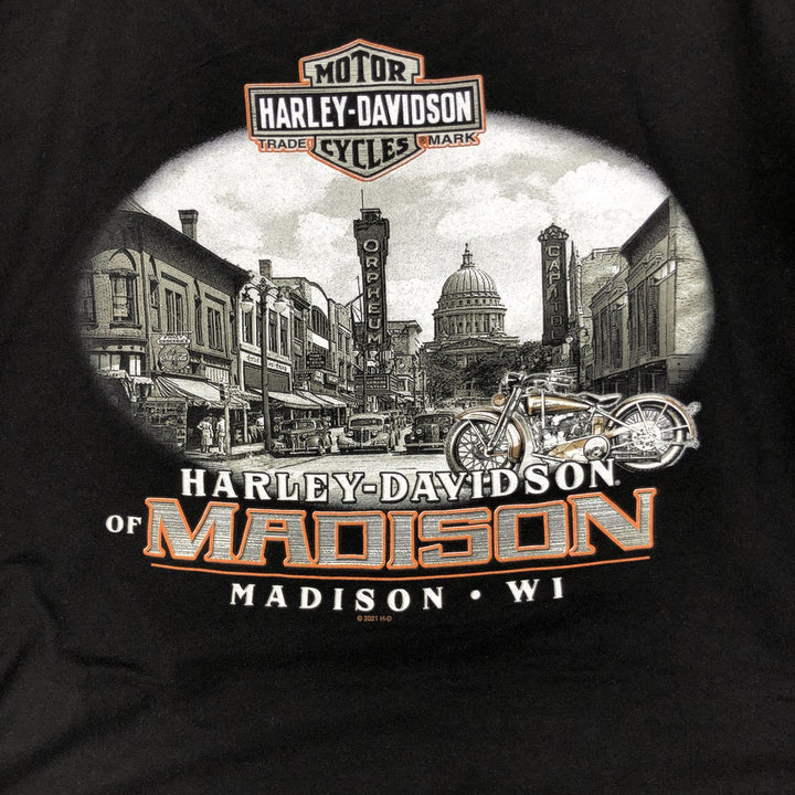Harley-Davidson Motorcycle Bike T-shirt, Men's XXL cotton black type Vintage Second Hand